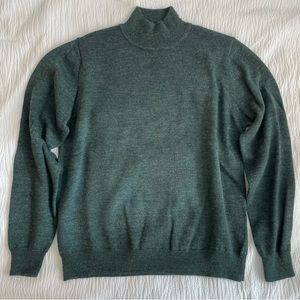 Vintage Dark Green Wool Charter Club Turtleneck Sweater